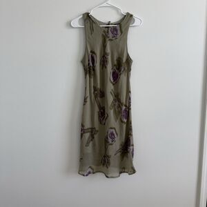 Wild Fable Sleeveless Mini Slip Dress Semi Sheer Floral Fairy Whimsical Medium